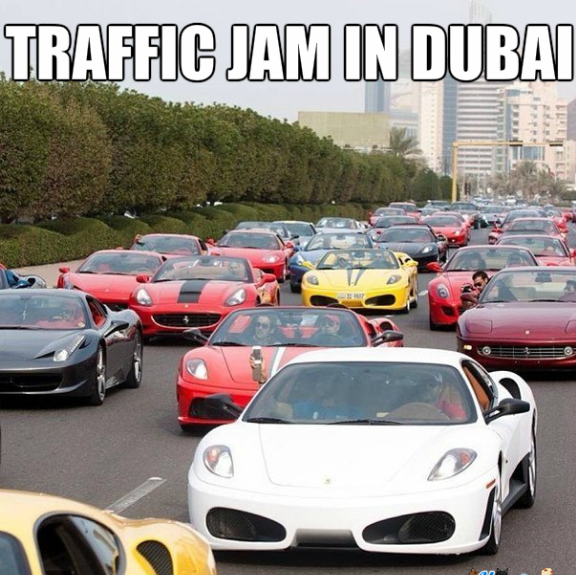traffic jam in Dubai
